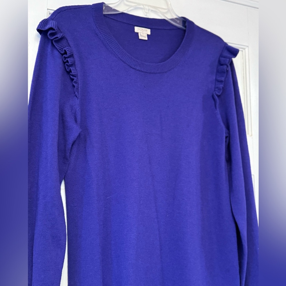 J. Crew Women's Midi Dress in Vibrant Purple - Picture 2 of 7
